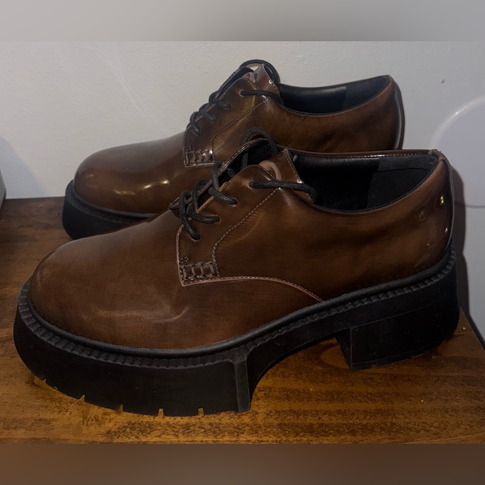 COACH Lyla Platform Derby Brown